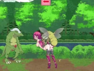 Guild meister &vert; stadium 1 &vert; scarlet haired jente subdued av lizard monsters og sjef til få henne fitte fylt med laster av sæd &vert; hentai spill gameplay p1