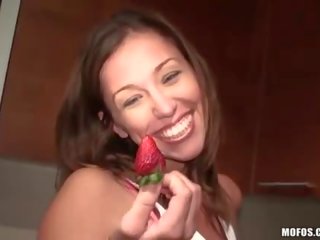 Strawberry mistress Aubrey Rose anal try out