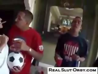 Real streetwalker orgia futebol jogo immediately afterwards festa