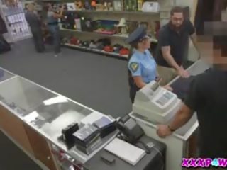 Lady Police Officer Hocks Her Gun