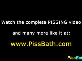 Bitch gets oral pissing